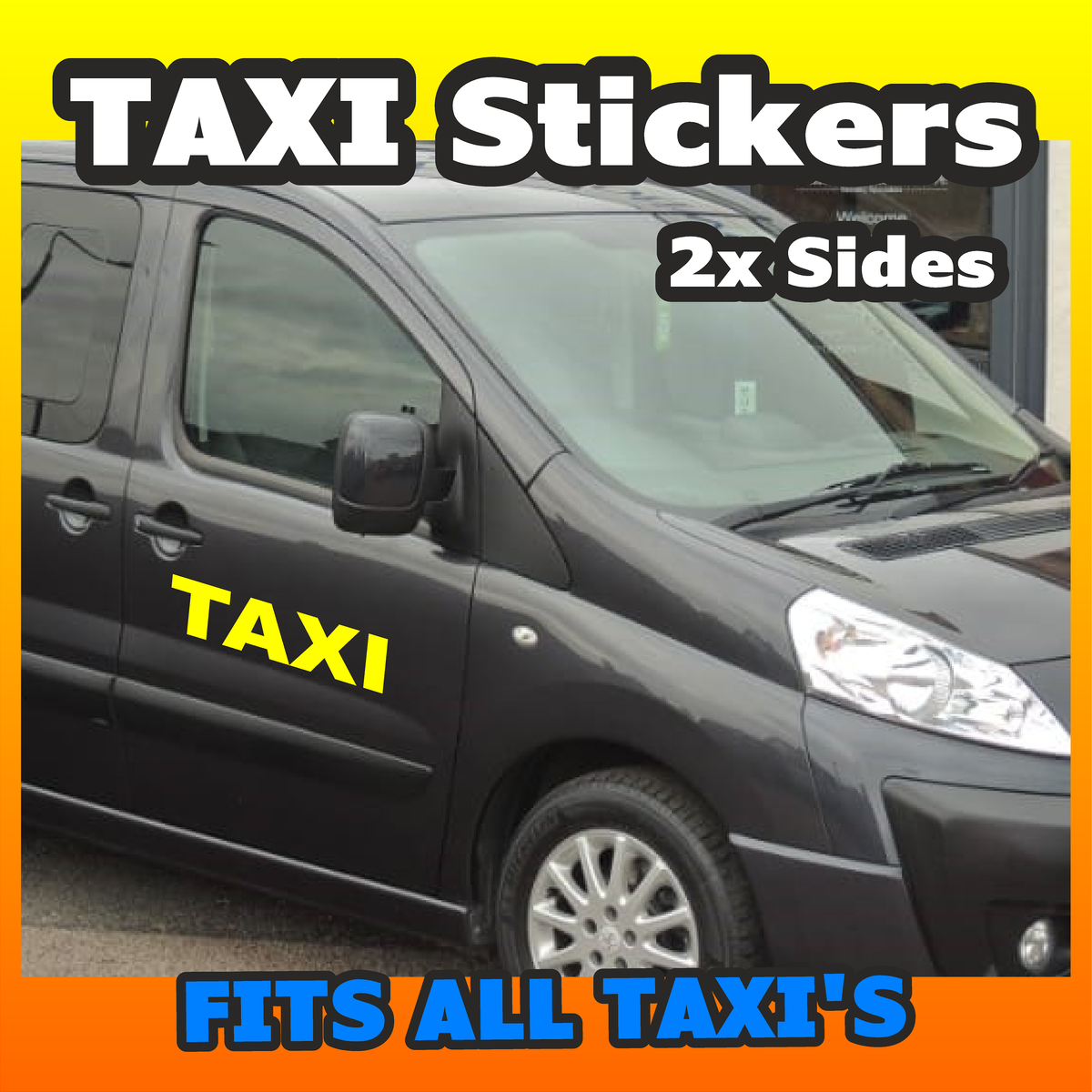 Taxi Door Sticker Vinyl Graphic Decal Signs eurocab Private Hire