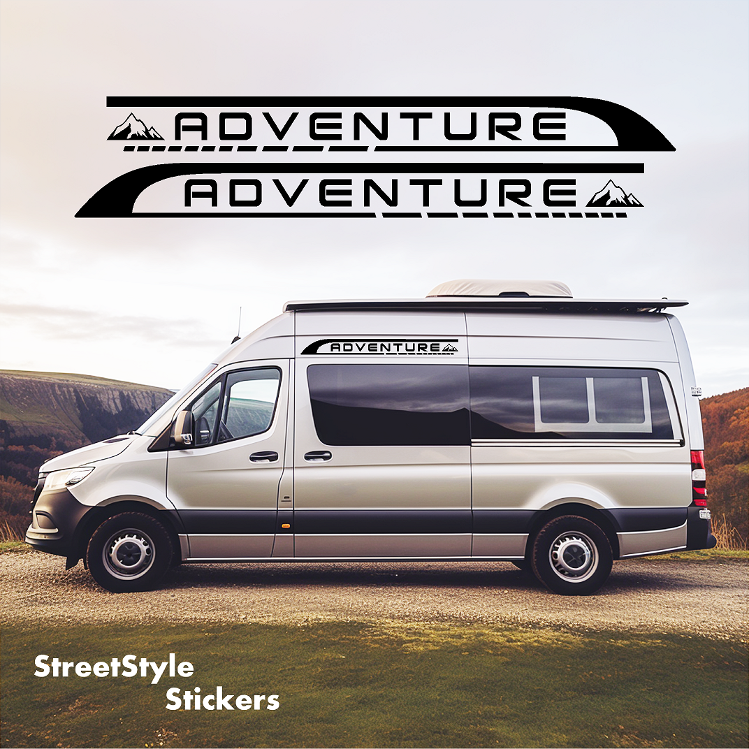 Adventure Mt Campervan Swoop Side Stripes