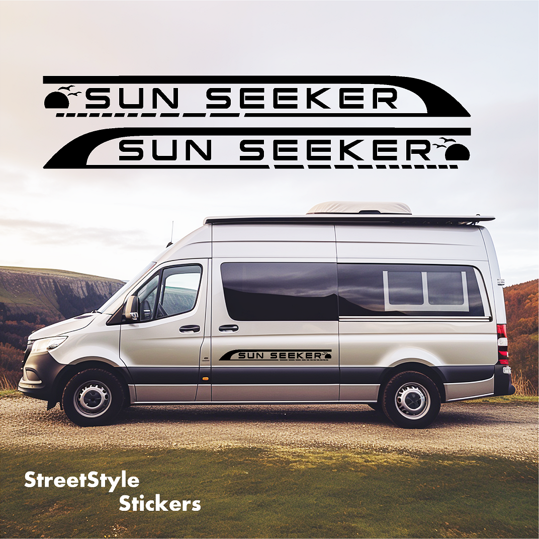 Sun Seeker Campervan Stickers Decals Birds