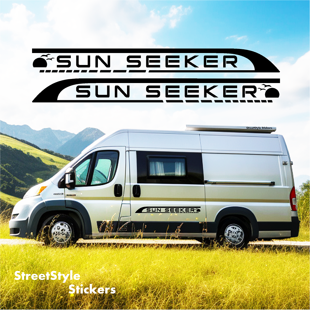 Sun Seeker Campervan Stickers Decals Birds