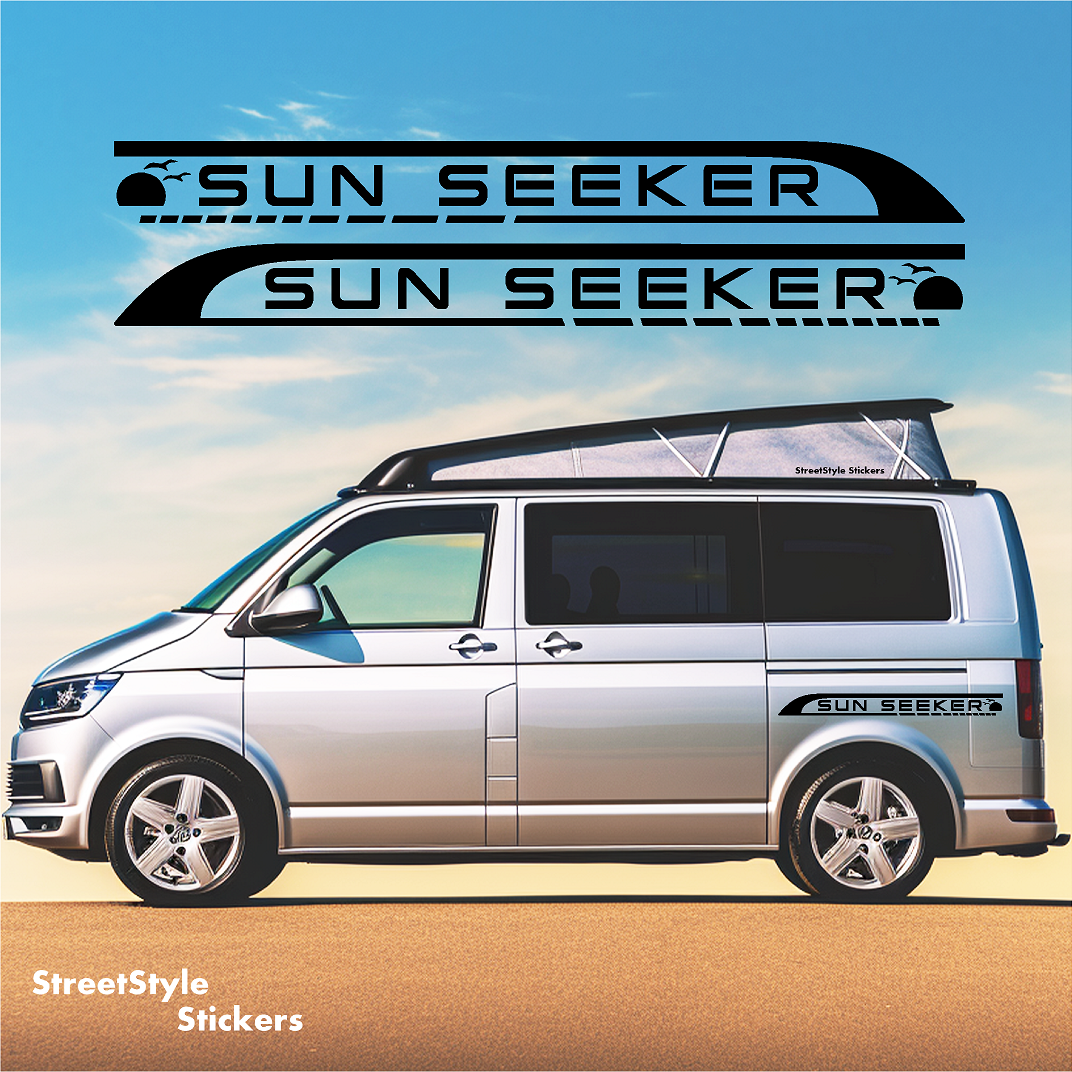 Sun Seeker Campervan Stickers Decals Birds