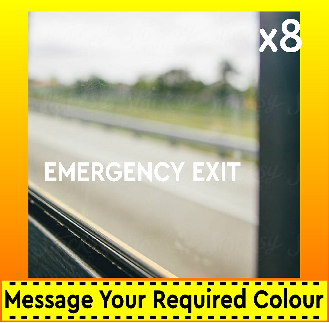Emergency Exit Coach Stickers