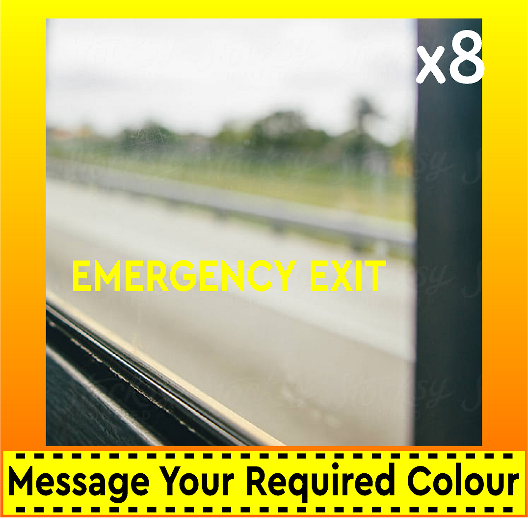 Emergency Exit Coach Stickers