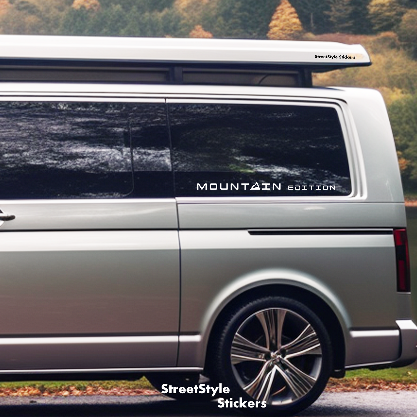 Mountain Edition Text VW T5 T6 T4 Camper Van Window Sticker Decal