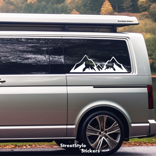 Mountain Campervan Window Decal Stickers