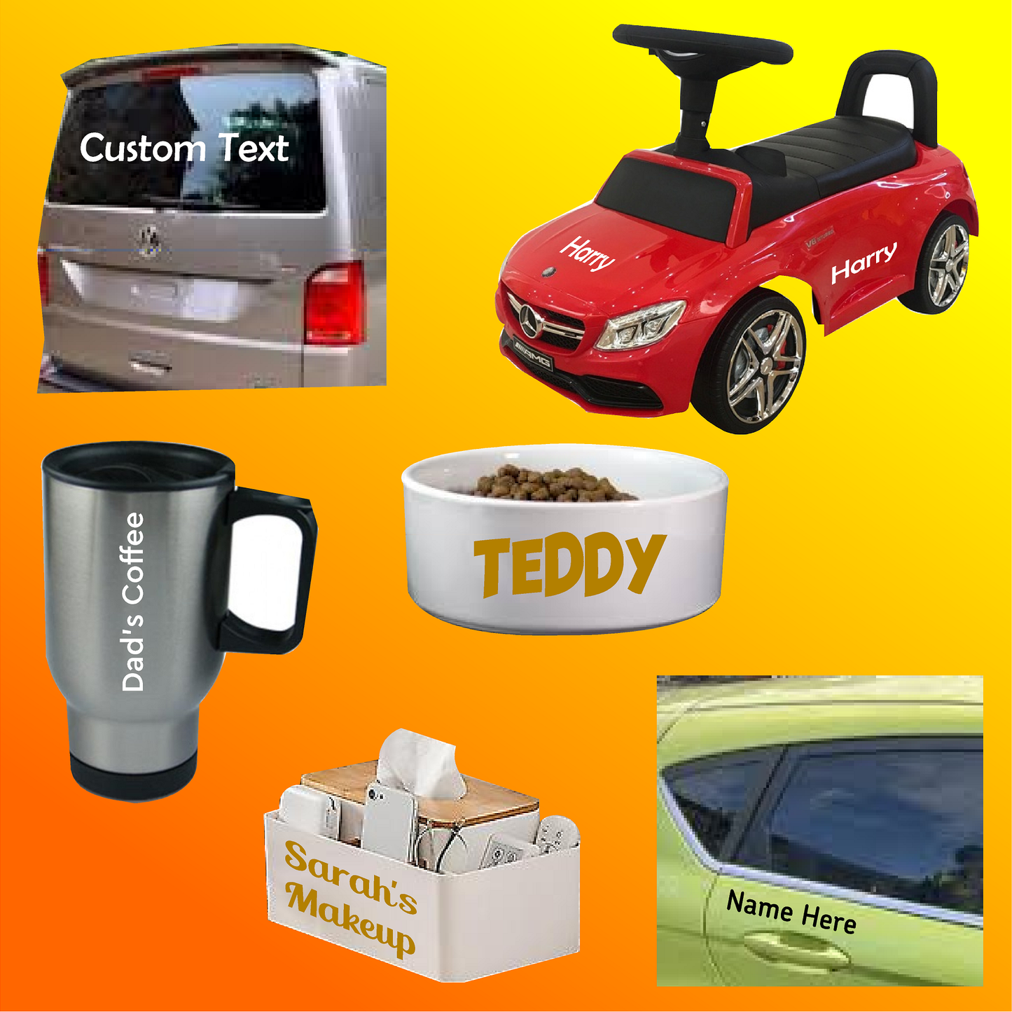 Personalised Name Stickers, Water bottle stickers