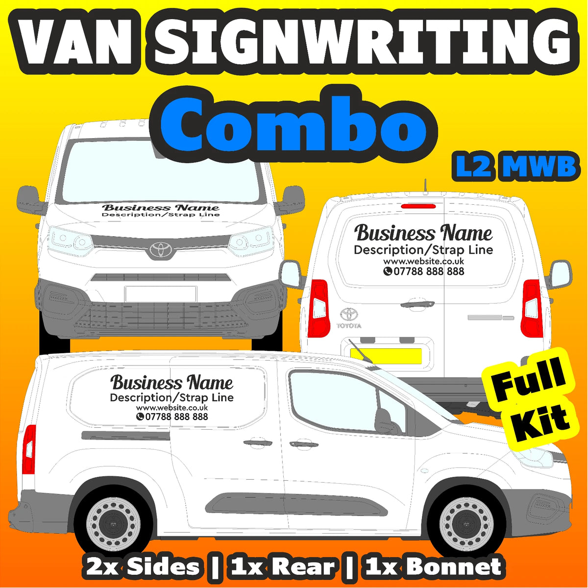 Combo MWB Basic DIY van signs kit