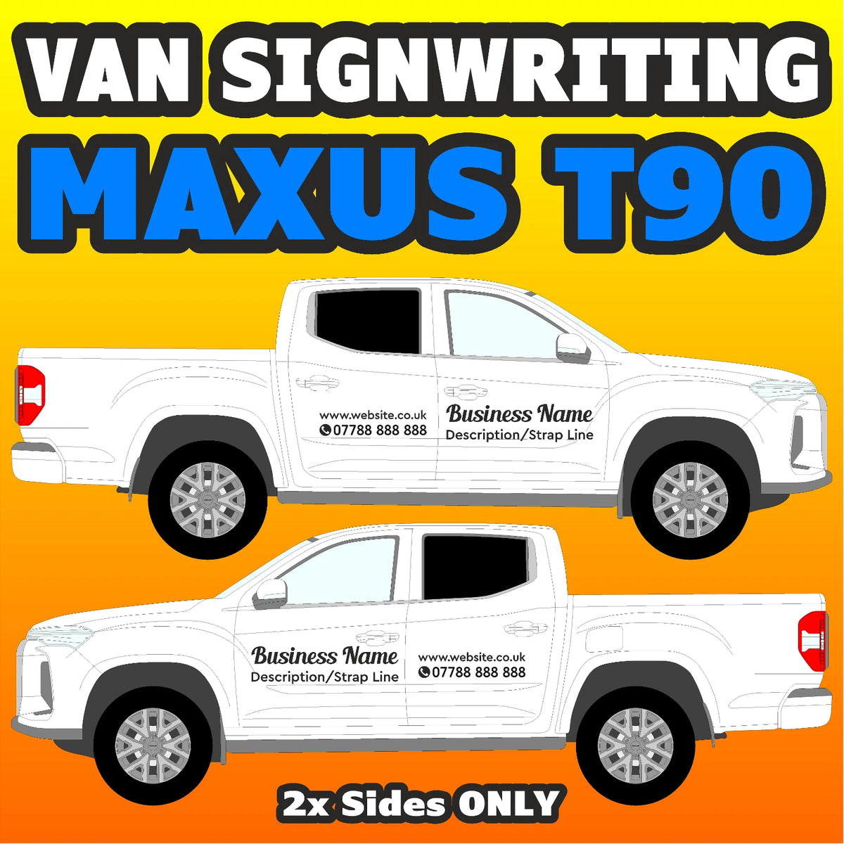 MAXUS T90 Basic DIY van signs kit