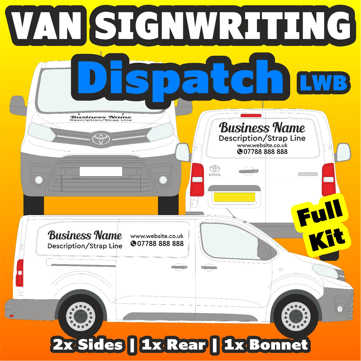 Dispatch LWB Basic DIY van signs kit