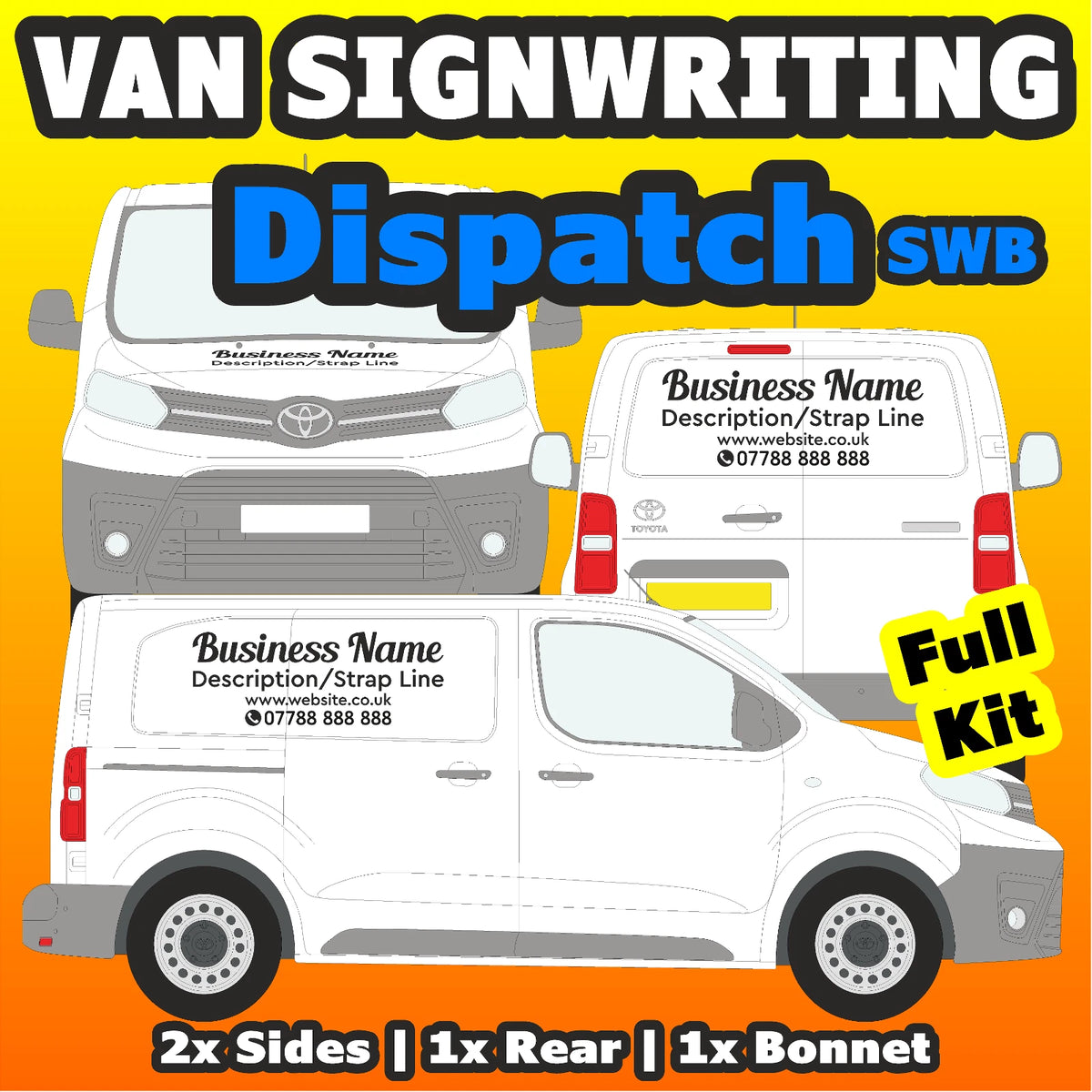 Dispatch SWB Basic DIY van signs kit