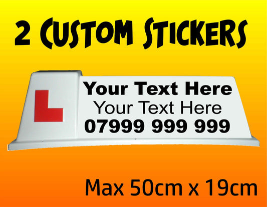 driving instructor roof signs stickers graphics