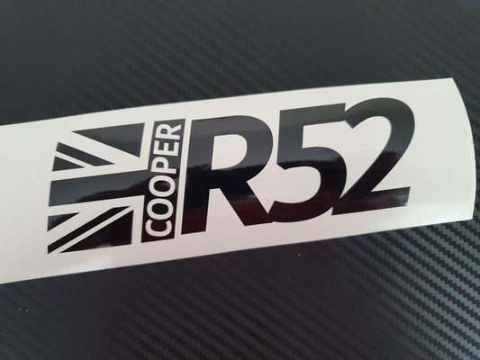 R52 mini cooper flag sticker decal graphic