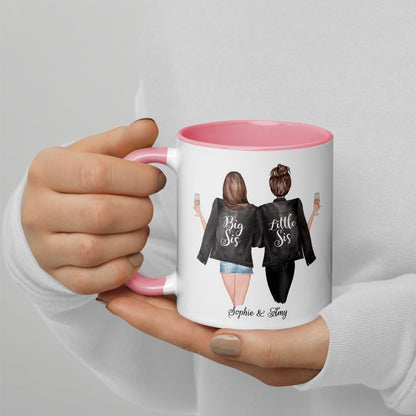 best presents for sister, 2 sisters mug personalised 