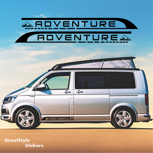 Adventure Mt Campervan Swoop Side Stripes