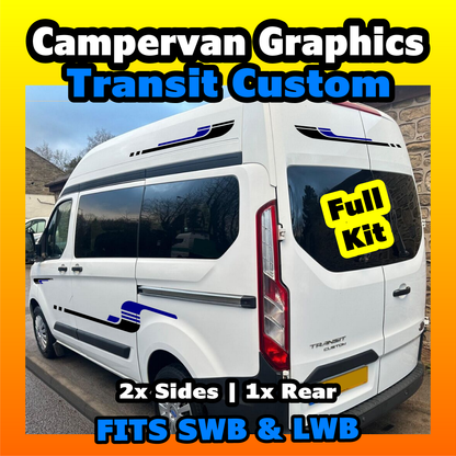 Ford Transit Custom Campervan Graphics Kit Rear View