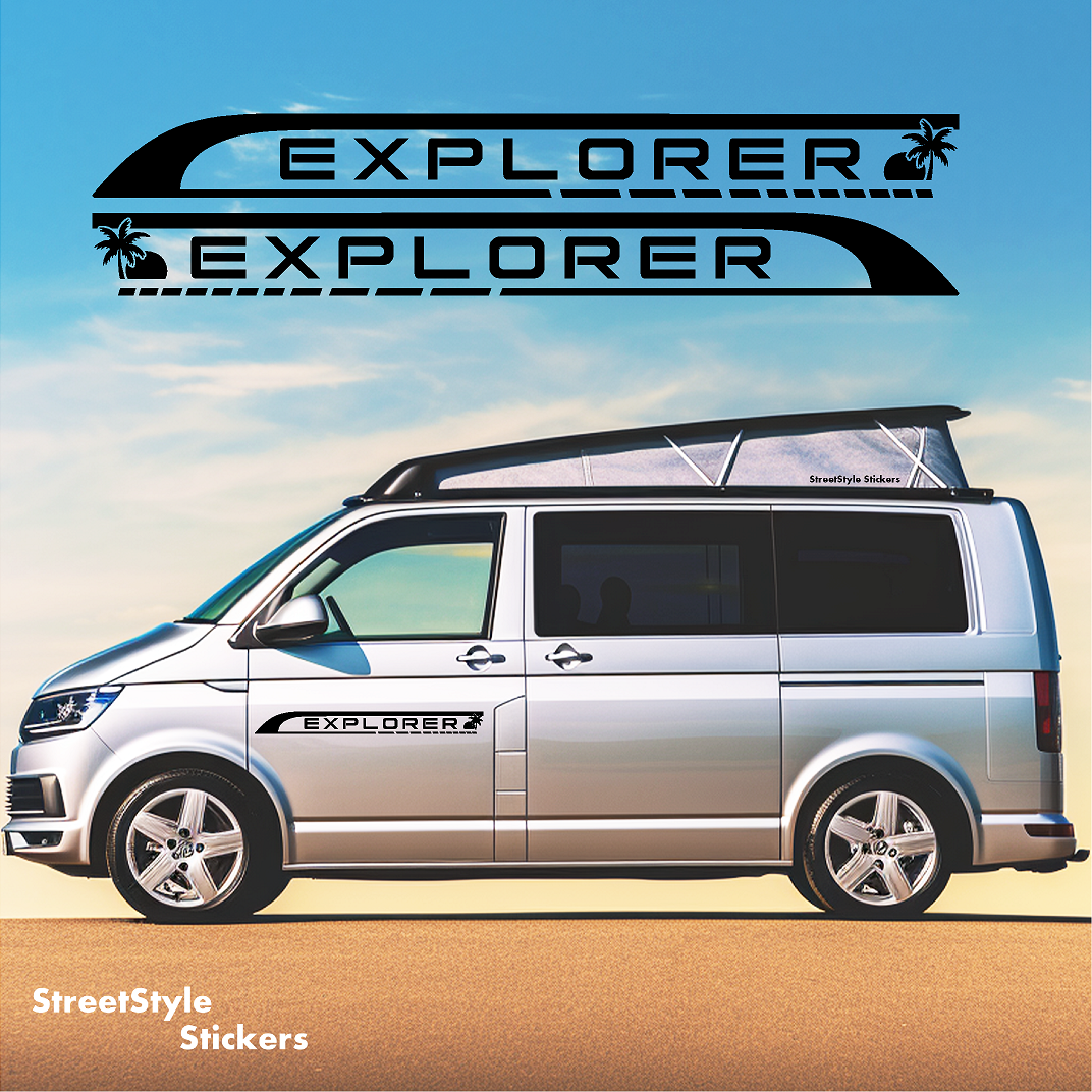 File Explorer Sticker Explorer Campervan Stickers Decals Graphics | Palm Tree Universal Fit ...