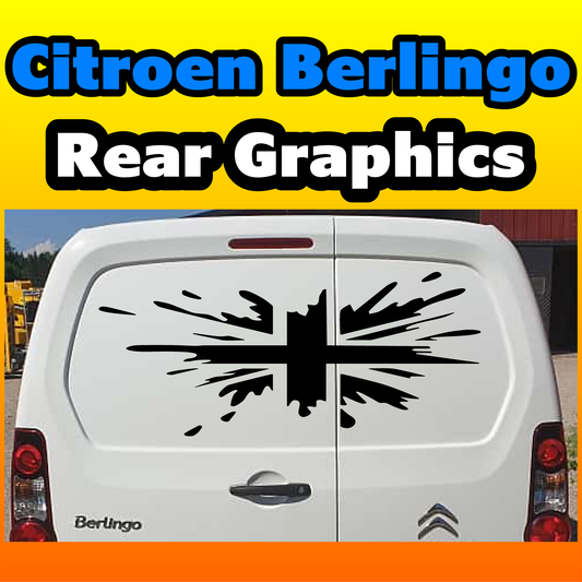 Citroen Berlingo Rear Splat union jack Graphic