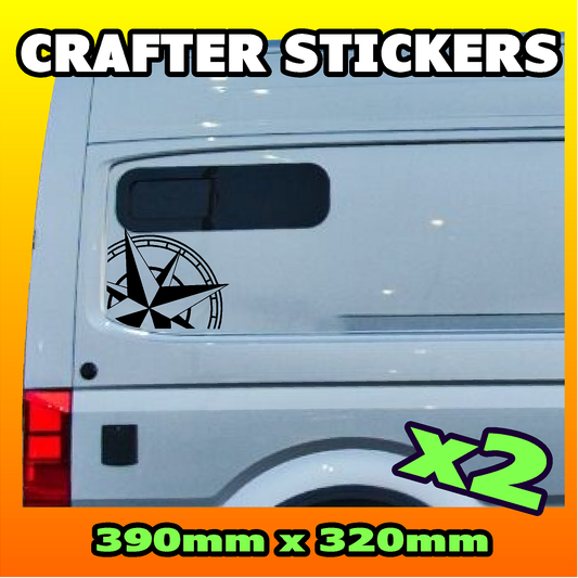 VW Crafter campervan compass stickers