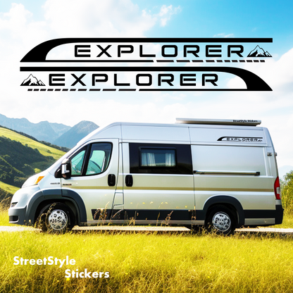 Explorer Mt Campervan Swoop Side Stripes