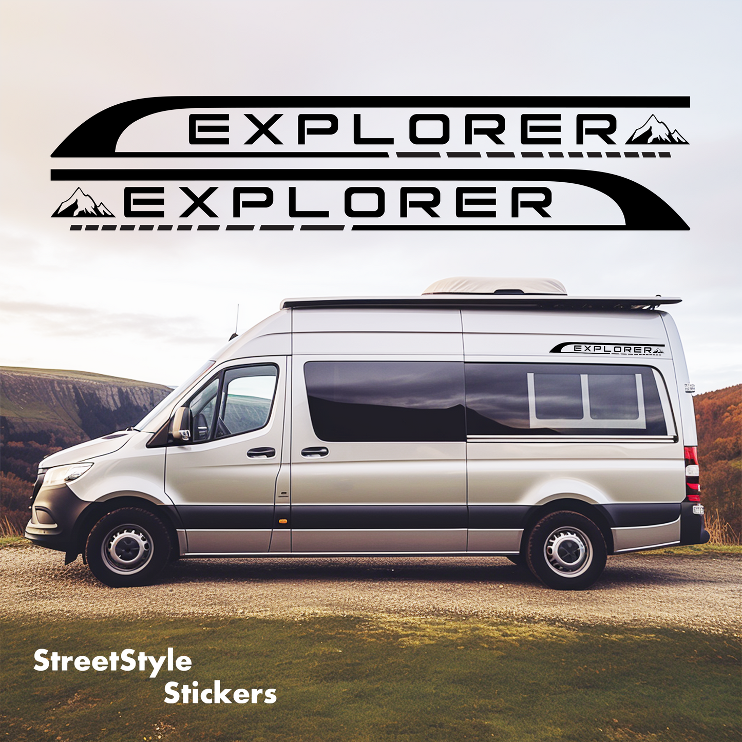 Explorer Mt Campervan Swoop Side Stripes