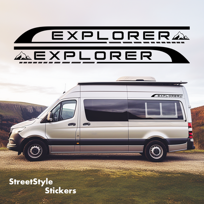 Explorer Mt Campervan Swoop Side Stripes