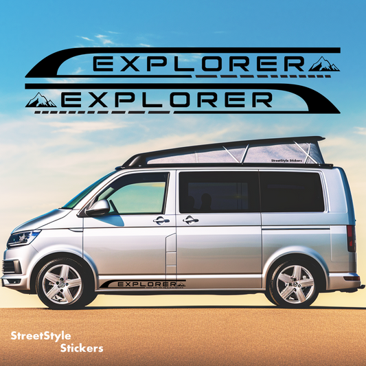 Explorer Mt Campervan Swoop Side Stripes