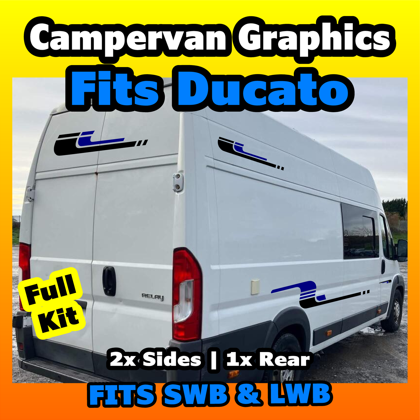 Fiat Ducato Van Graphics Decals
