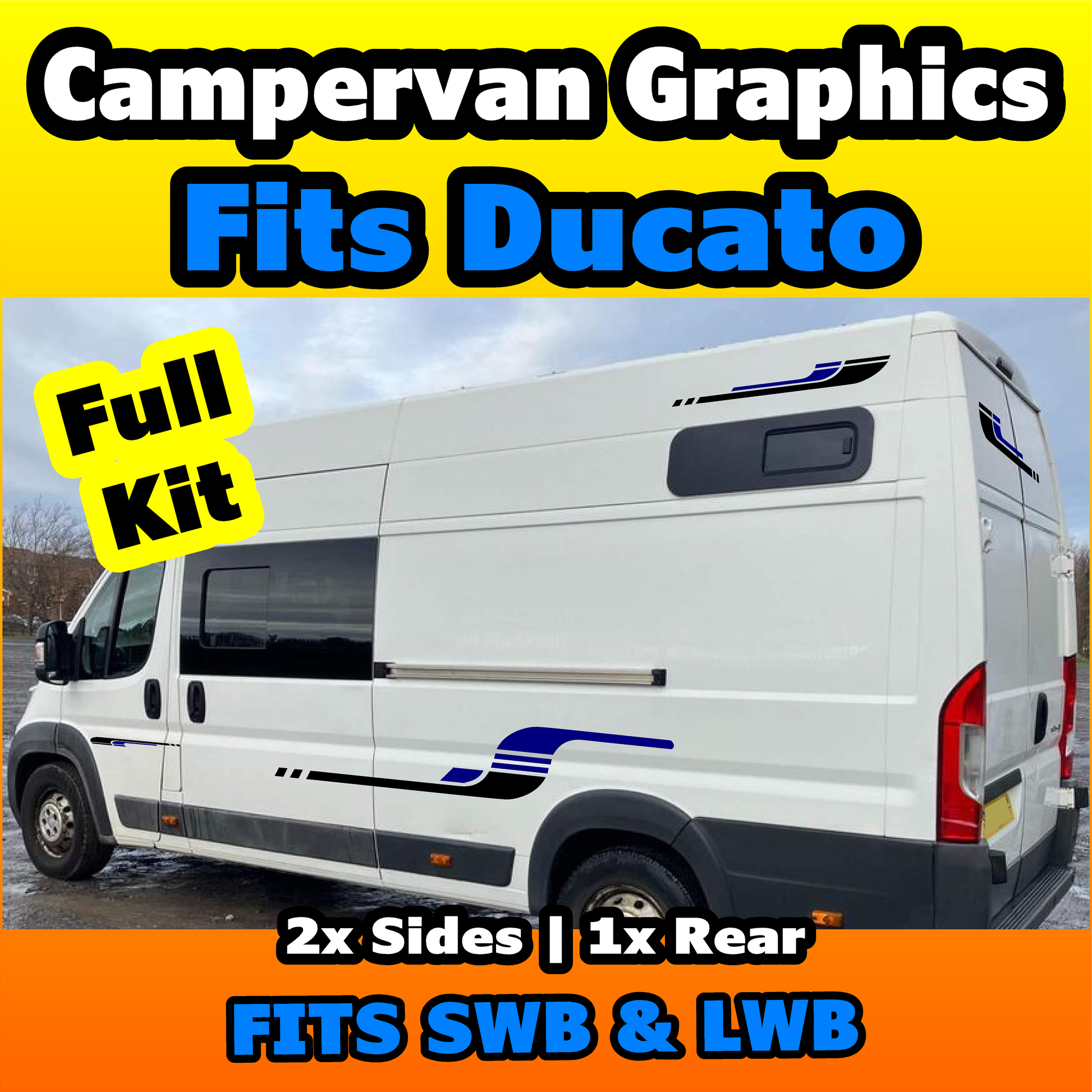 Fiat Ducato Van Graphics Decals