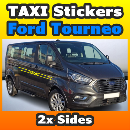 Ford Tourneo Taxi Side Stripe Decal Graphics Both Sides Stickers Transit Custom