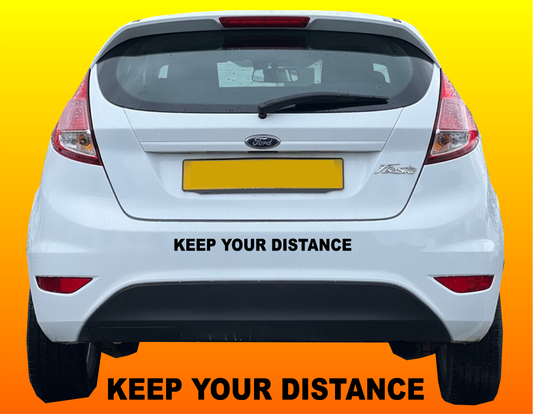 Keep Your Distance Driving Instructor Vinyl Decal Sticker