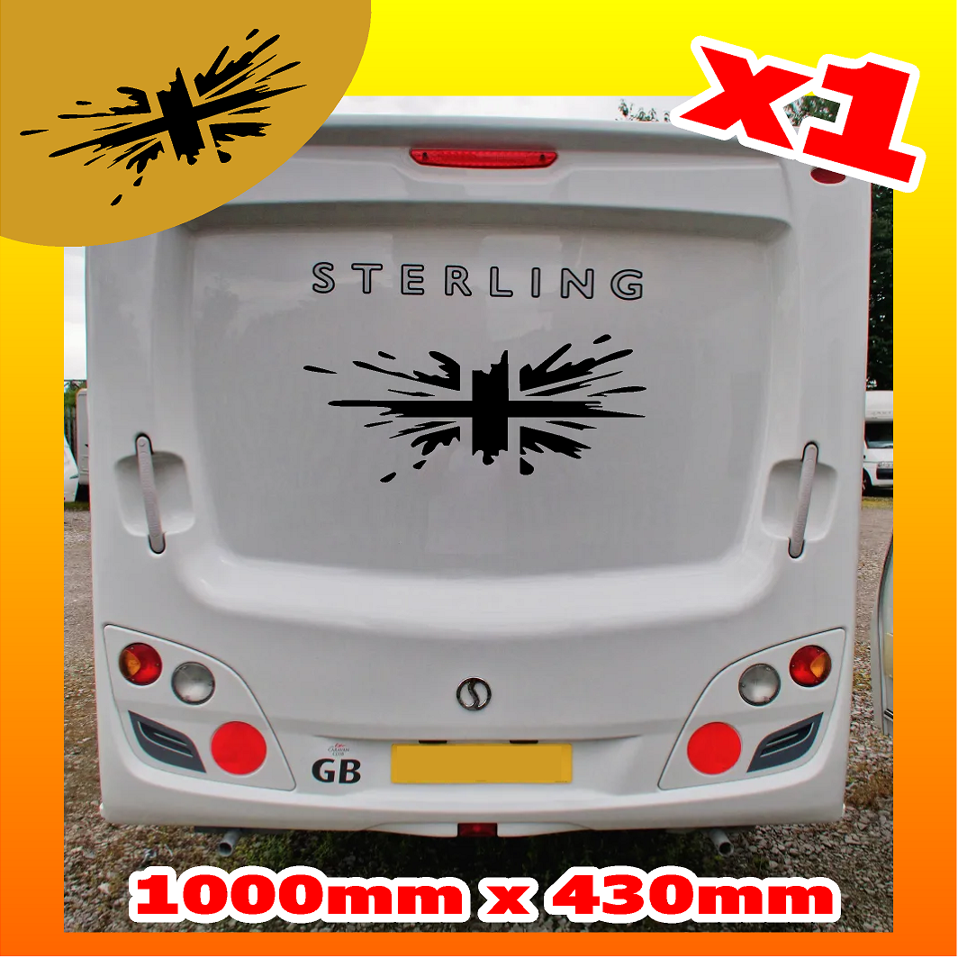 Union Jack Splat Camper Van Sticker