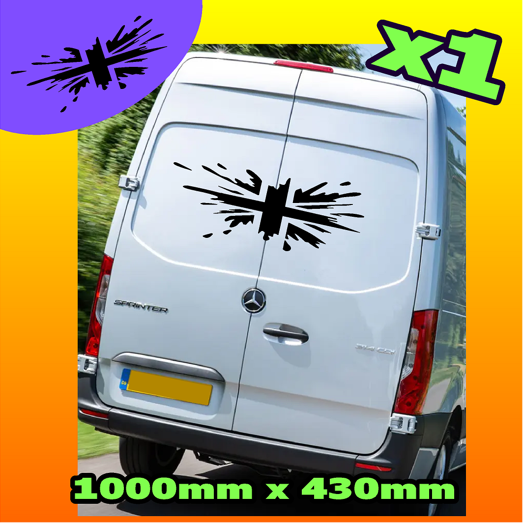 Mercedes Sprinter Union Jack Sticker Splat