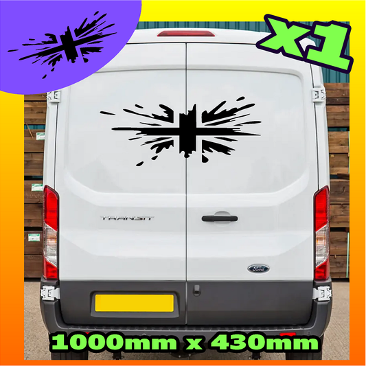 Ford Transit Union Jack Sticker Splat
