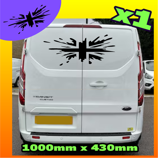 Ford Transit Custom Union Jack Sticker Splat