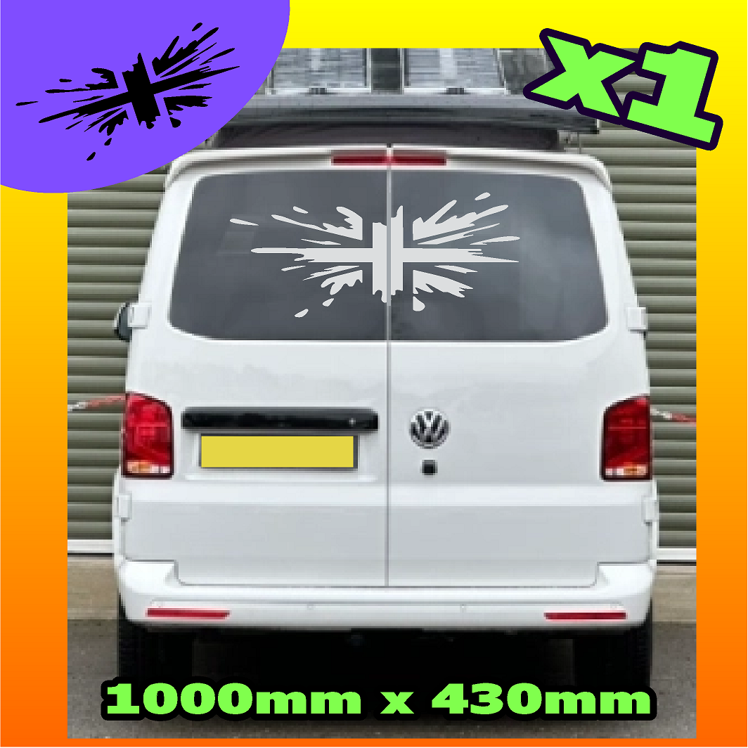 VW Transporter Union Jack Sticker Splat