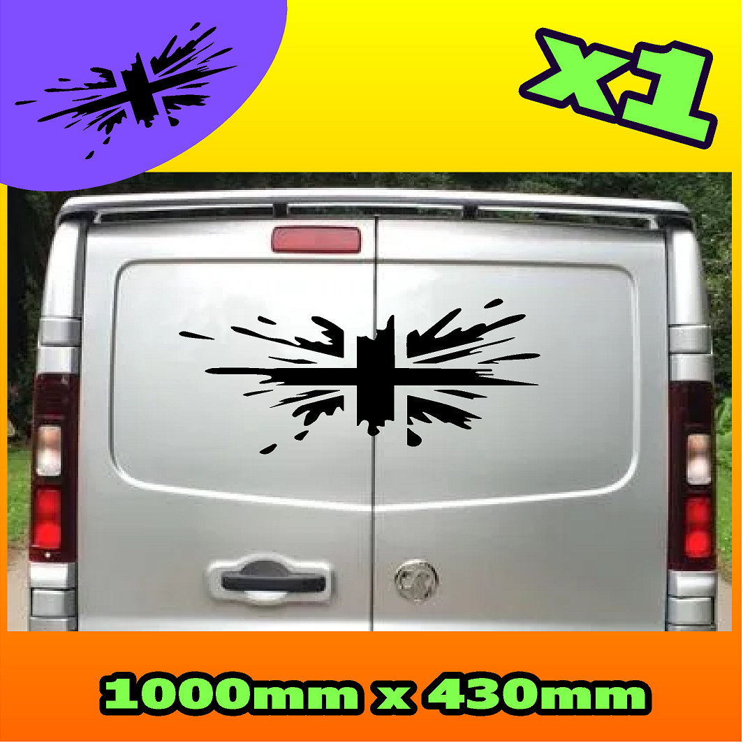 Vivaro Trafic Union Jack Sticker Splat