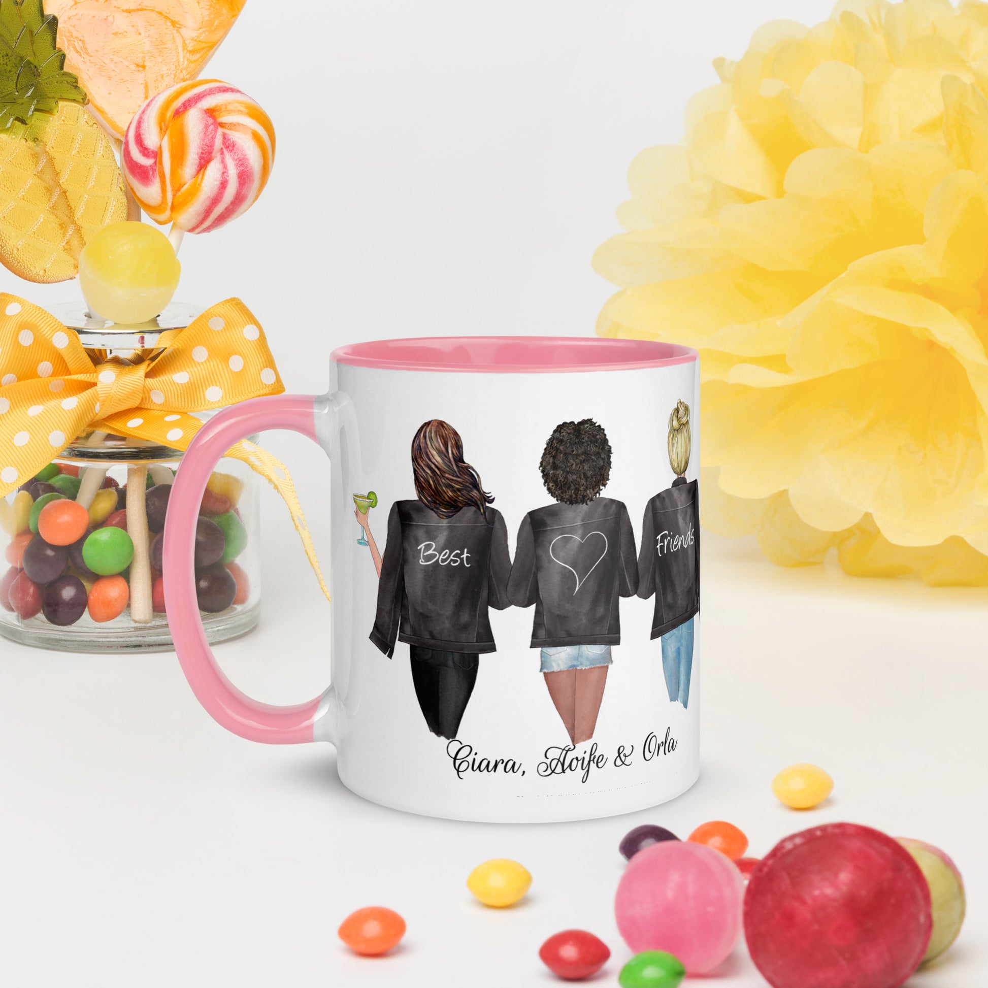 Personalised 3 best friends mug unique birthday gifts for friends