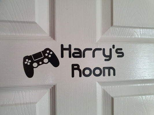 Playstation PS5 and PS4 Bedroom Door Vinyl Decal Sticker - Gaming Decor