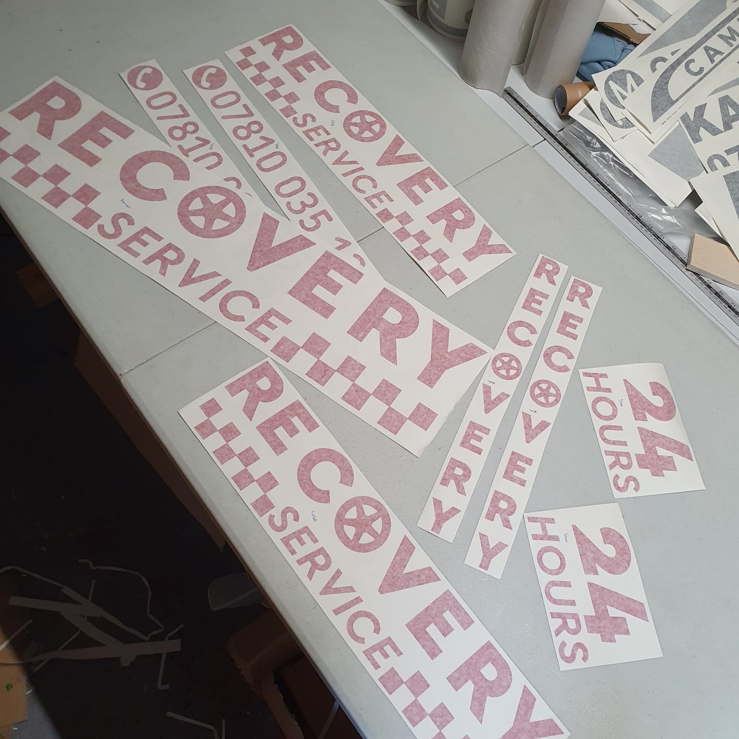 RECOVERY Truck Stickers Graphics Stripes TRANSIT IVECO RELAY SPRINTER x9