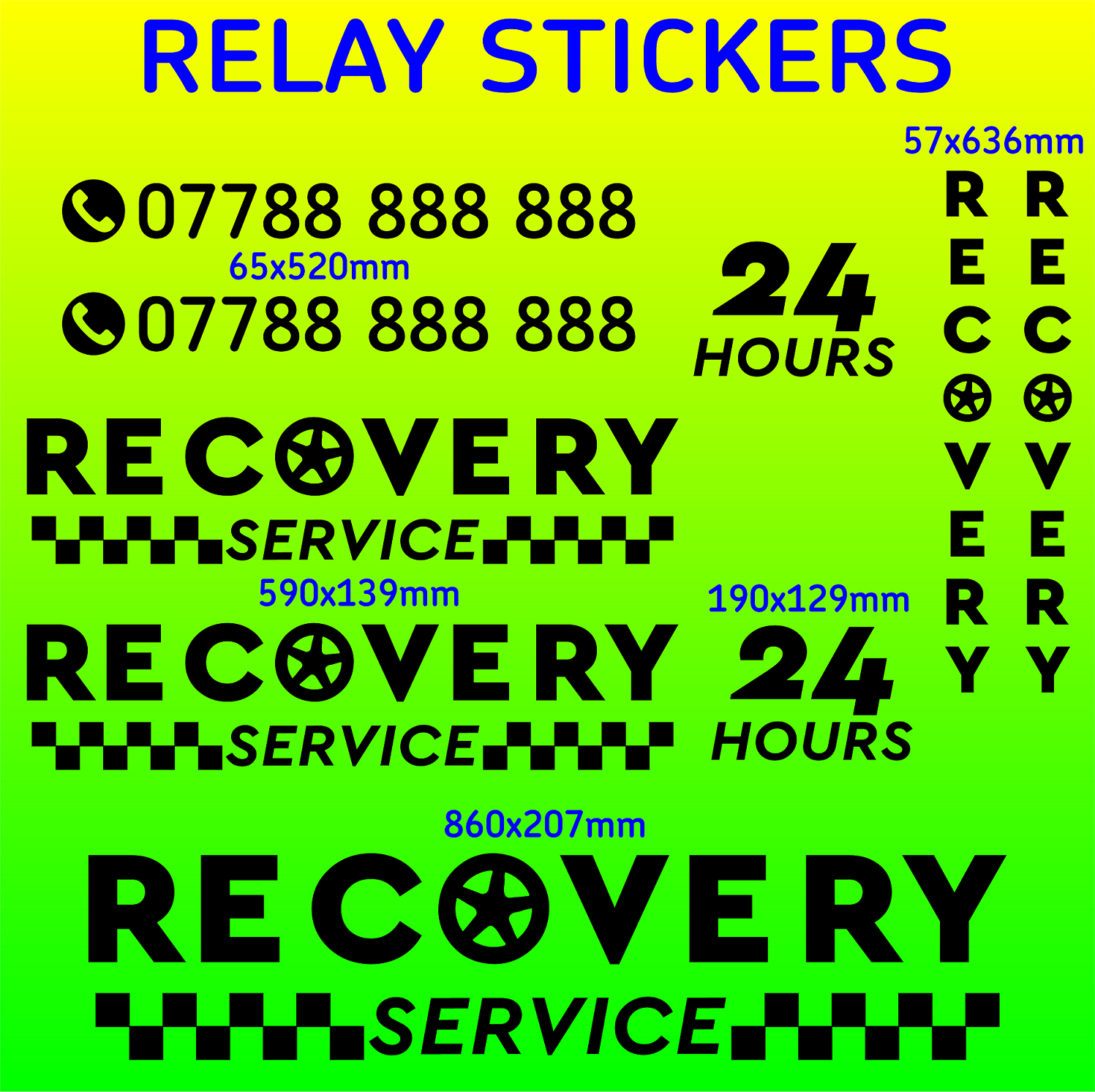 Citroen Relay Recovery Truck Stickers Kit | Citroen Relay Lettering ...