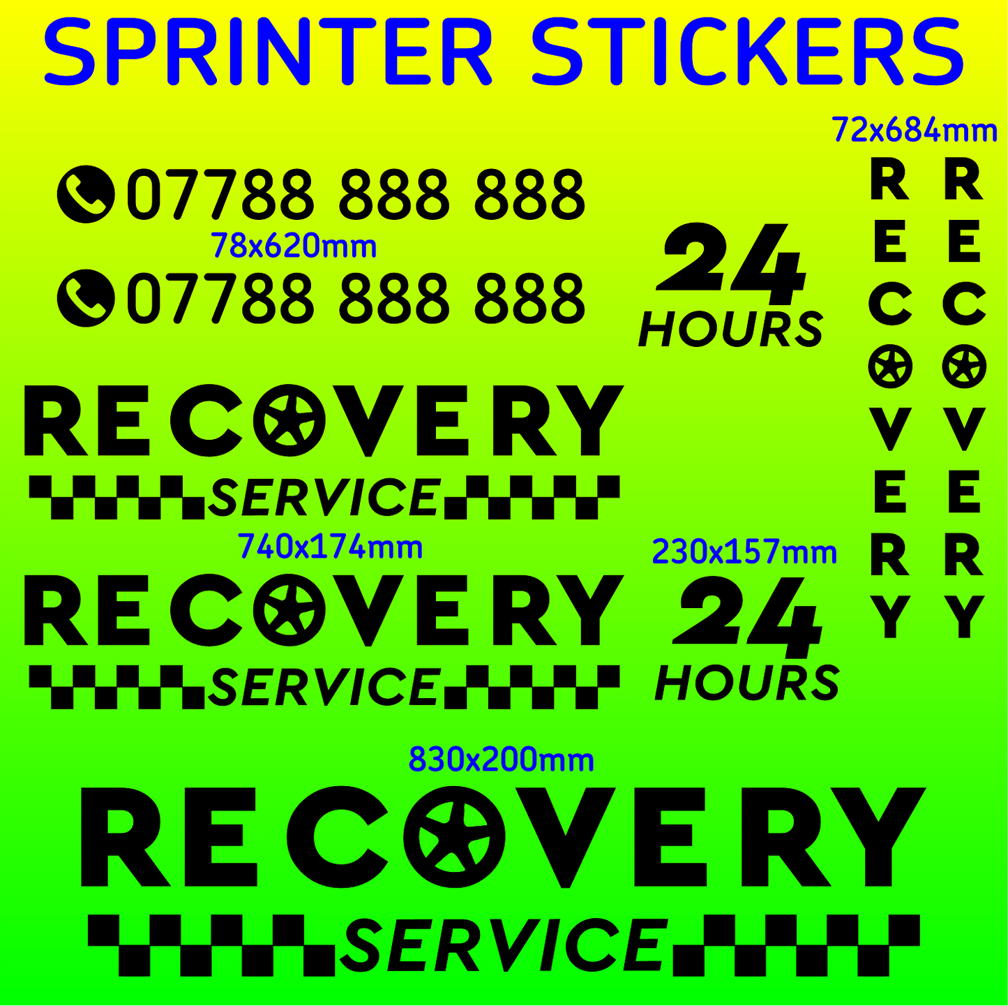 Mercedes Sprinter Recovery Truck Stickers
