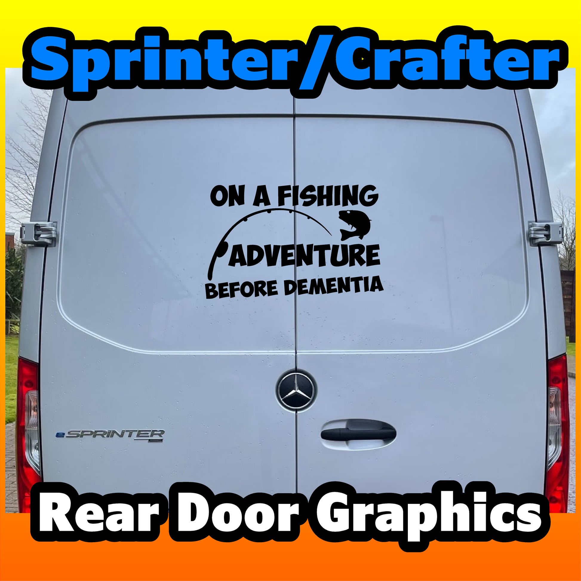 Adventure Before Dementia Fishing decal for sprinter and crafter