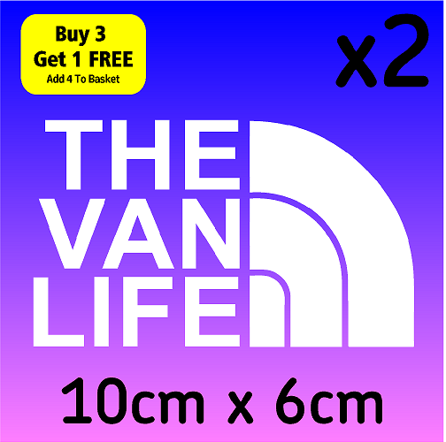 The Van Life Stickers Decals Graphics x2