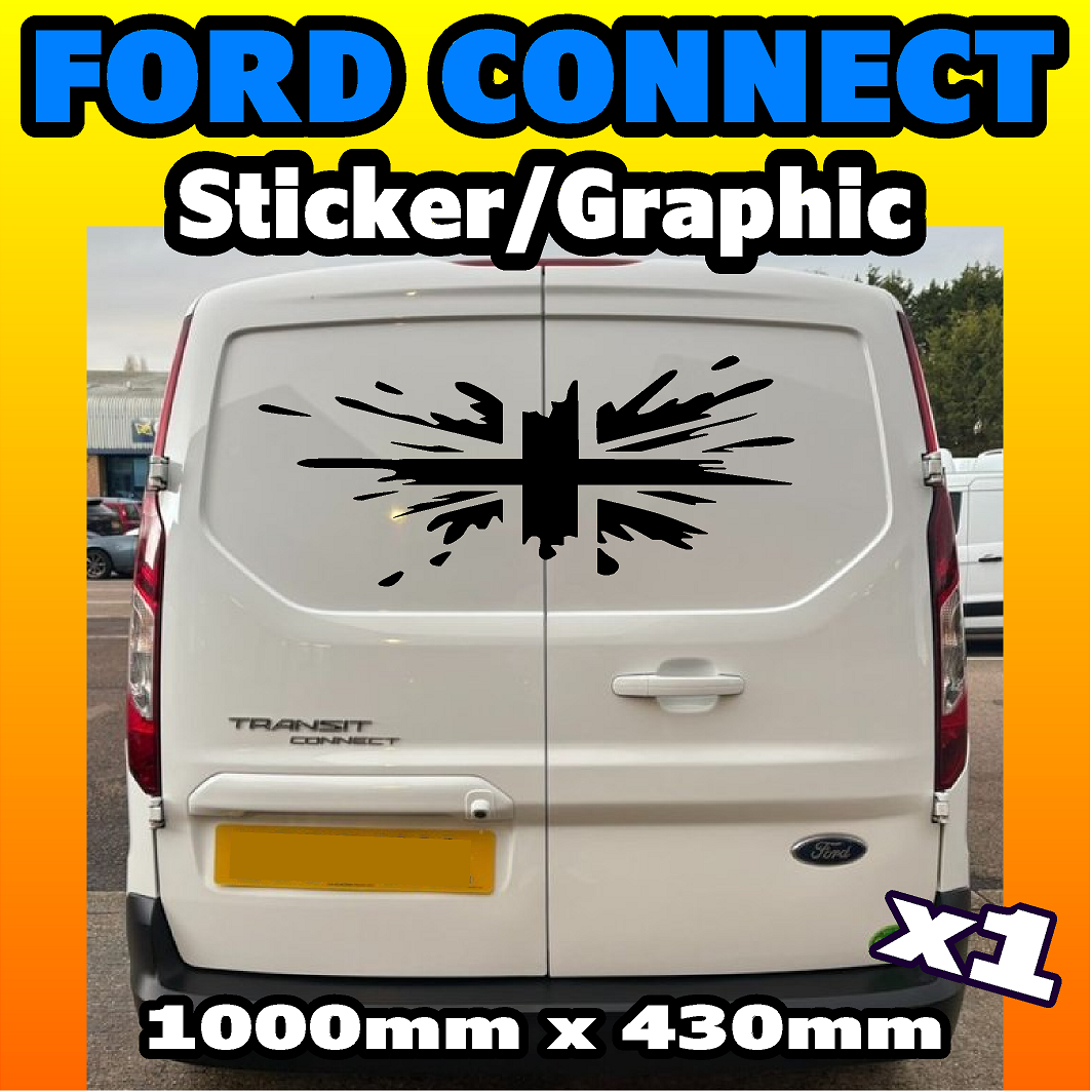 Union jack sticker for ford transit connect