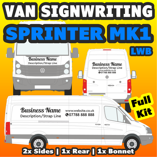 Mercedes Sprinter Mk1 Van Signwriting Kit LWB