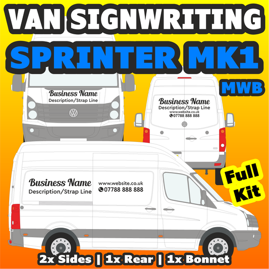 Mercedes Sprinter Mk1 Van Signwriting Kit MWB