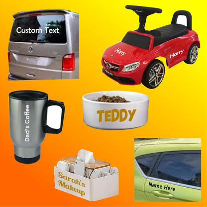 Personalised Name Stickers, Water bottle stickers