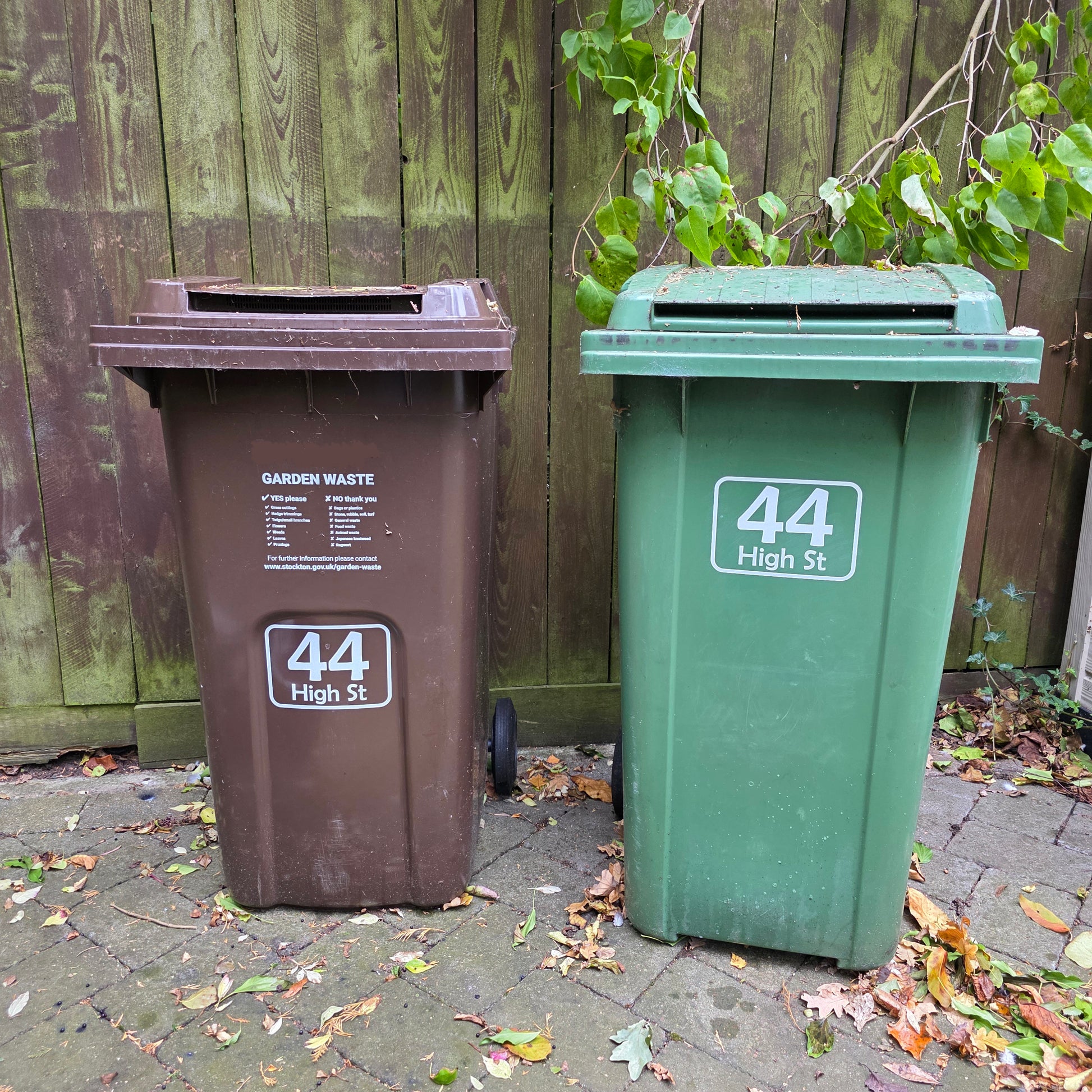 Wheelie Bin Stickers, Bin Number Stickers from Sticker Man Shaun