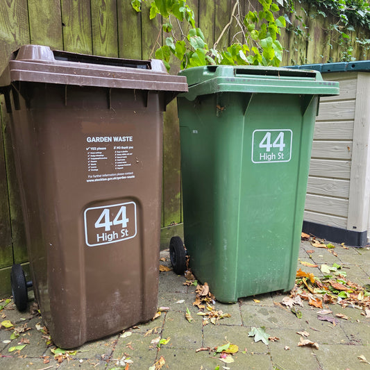 Wheelie Bin Stickers, Bin Number Stickers, Wheelie Bin Numbers from Sticker Man Shaun