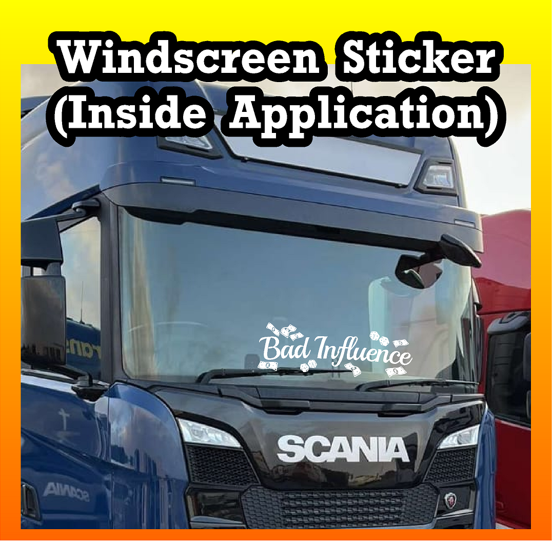 Bad Influence trucking sticker for truckers